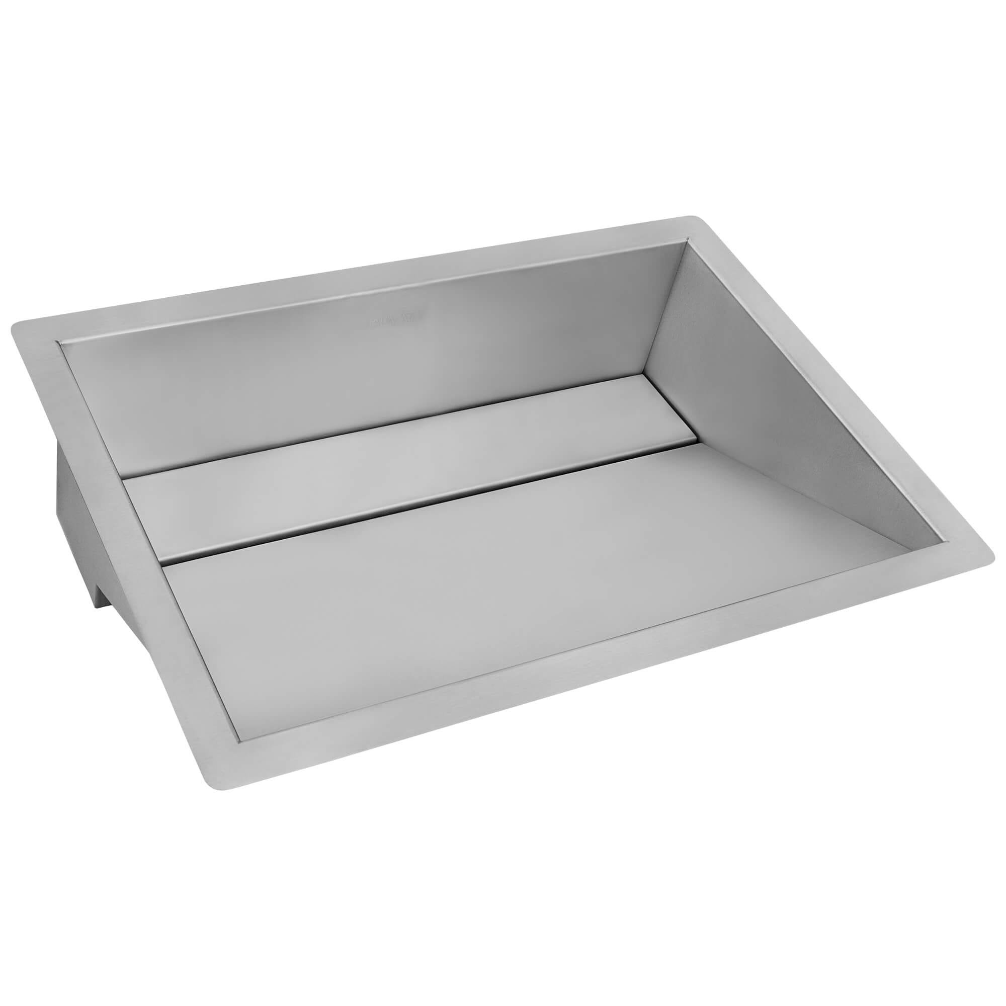 Ruvati 20 x 14" Brushed Stainless Steel Undermount Ramp Bathroom Sink