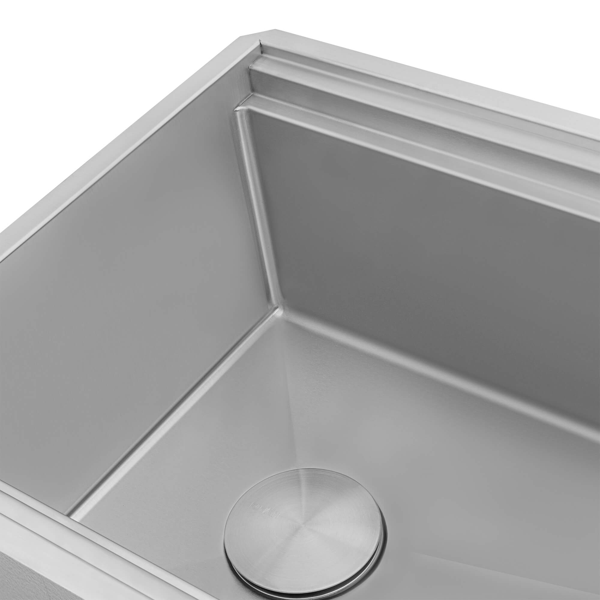 Ruvati 33" Double Ledge Small Radius Stainless Steel Workstation Kitchen Sink