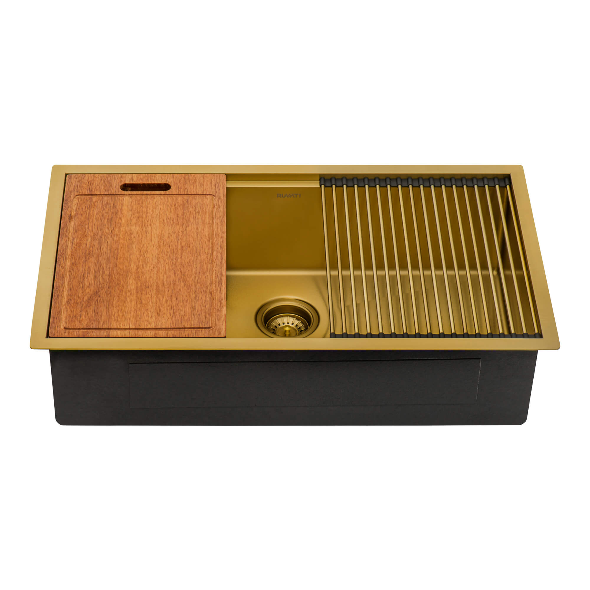 Ruvati 33" Matte Gold Stainless Workstation Kitchen Sink