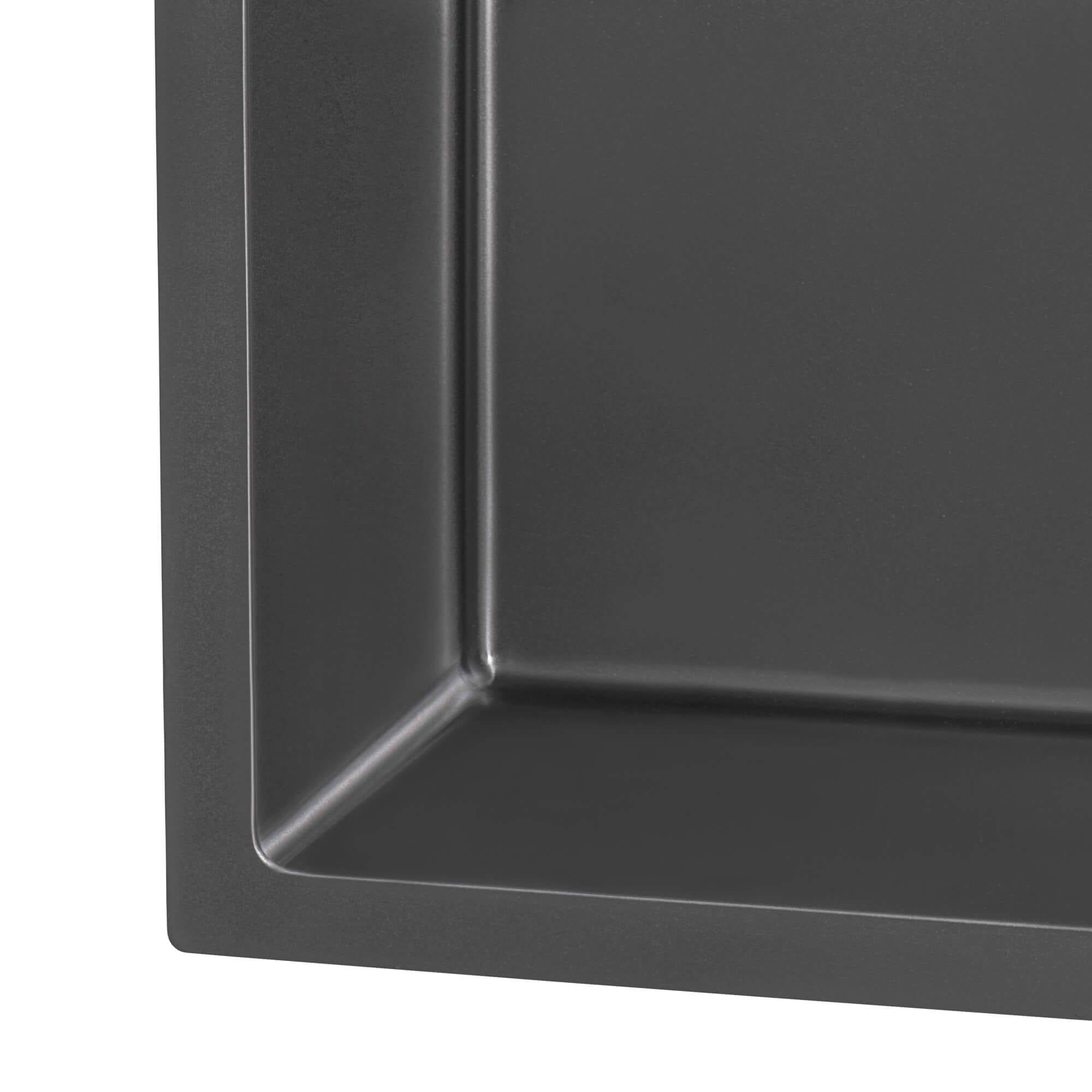 Ruvati 15" Undermount 16 Gauge Gunmetal  Bar Prep Sink