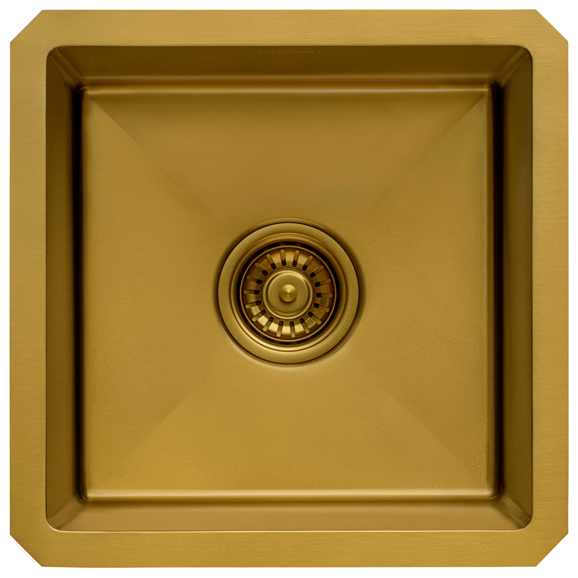 Ruvati 15" Undermount 16 Gauge Matte Gold Bar Prep Sink