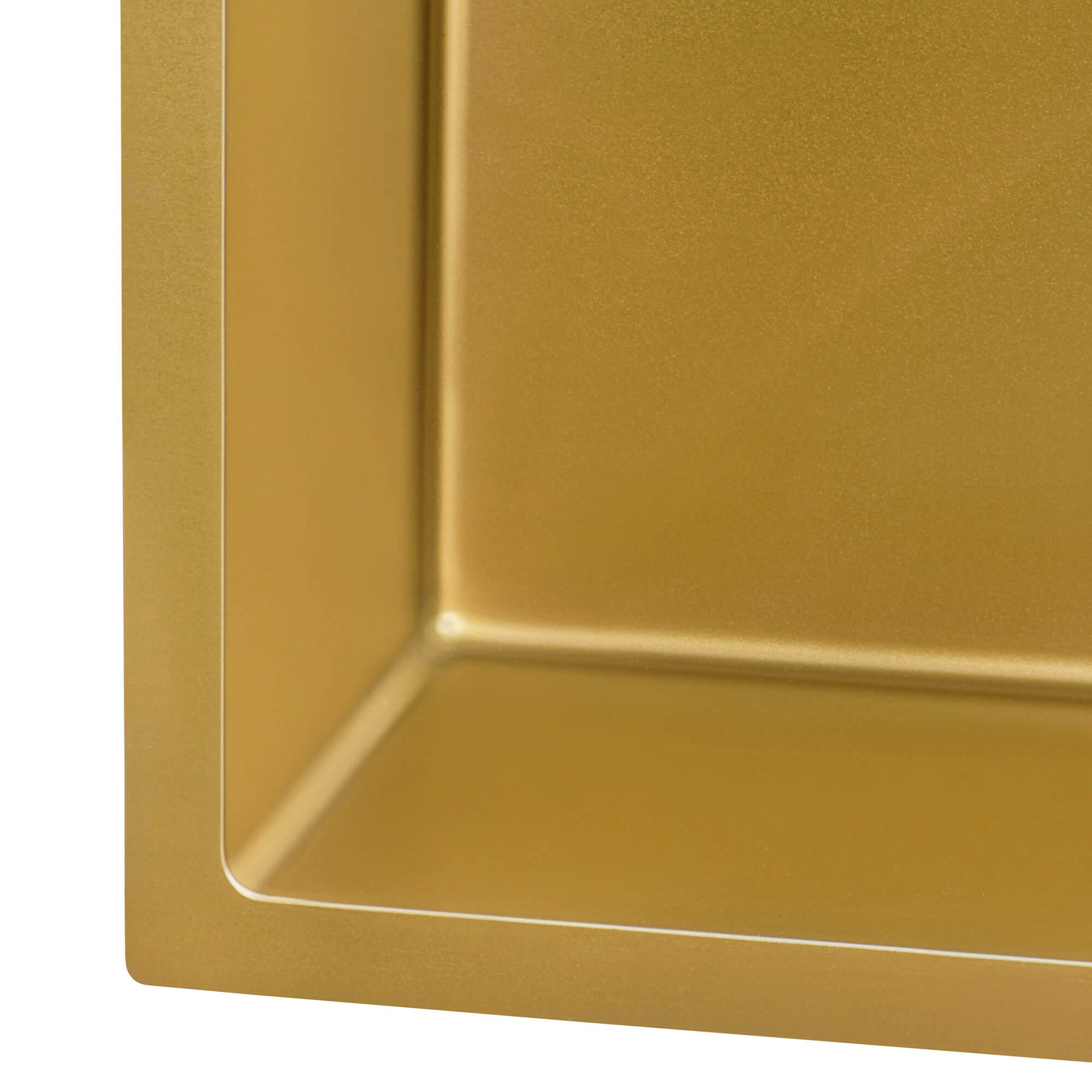 Ruvati 15" Undermount 16 Gauge Matte Gold Bar Prep Sink