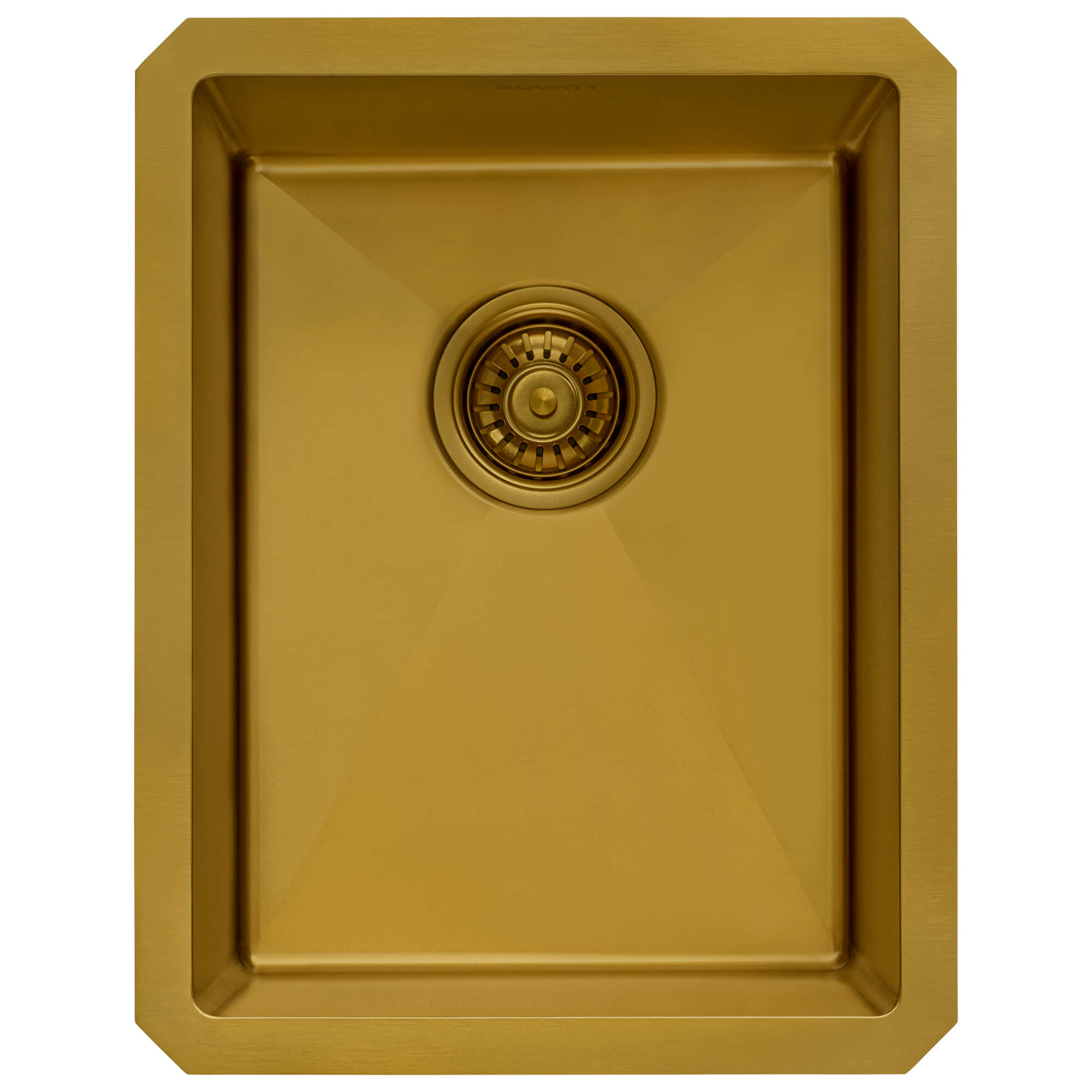 Ruvati 14" Undermount 16 Gauge Matte Gold Bar Prep Sink