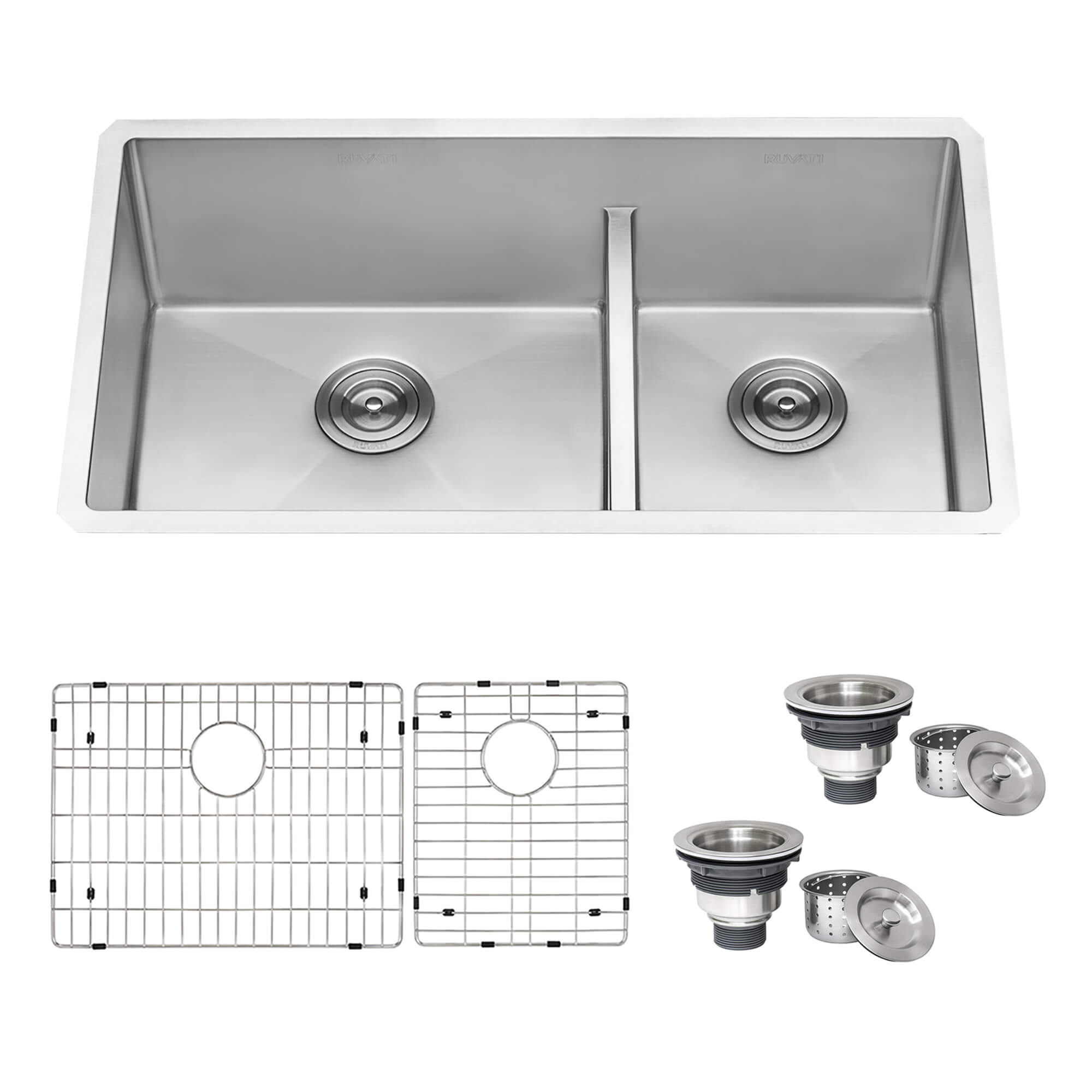 Ruvati 30" Low-Divider 60/40 Double Bowl Kitchen Sink
