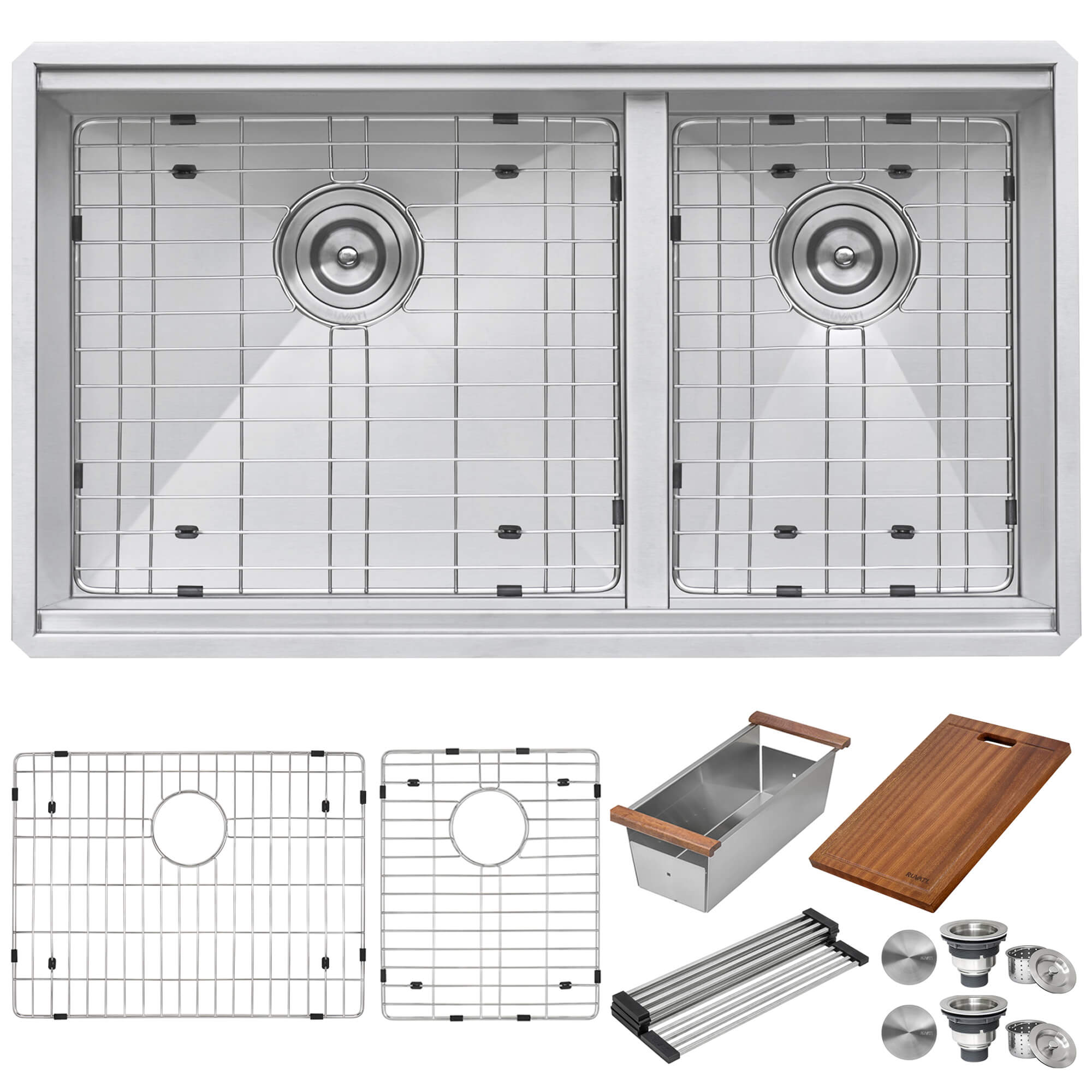 Ruvati 28" Undermount Workstation Low Divide 60/40 Kitchen Sink