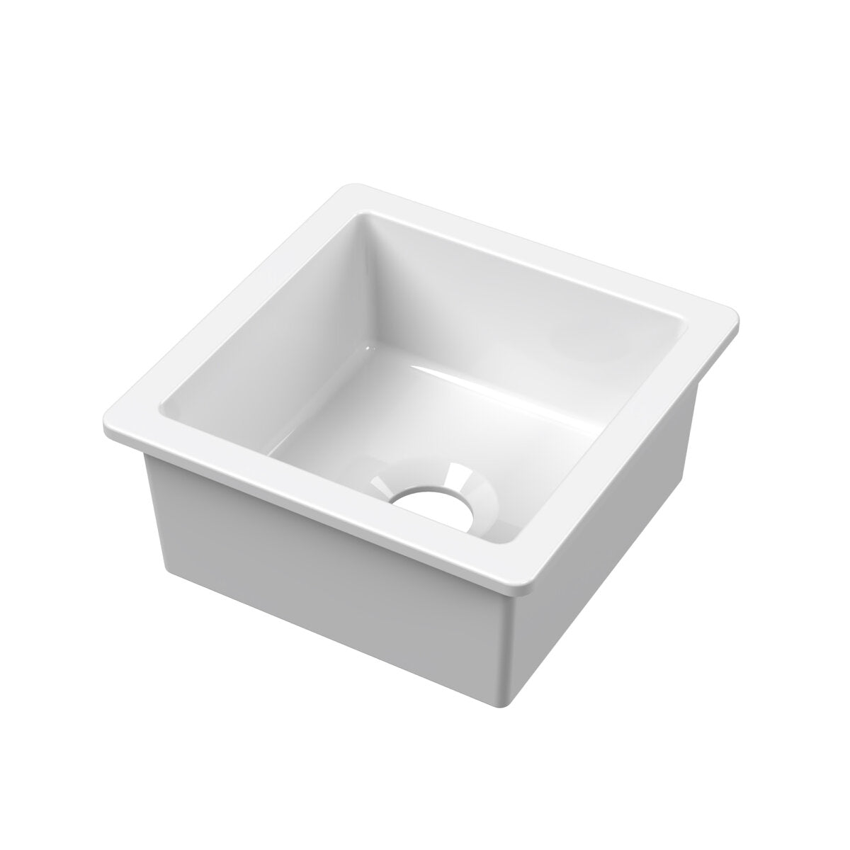 Ruvati 18" White Fireclay Kitchen Prep Sink | Made in Italy