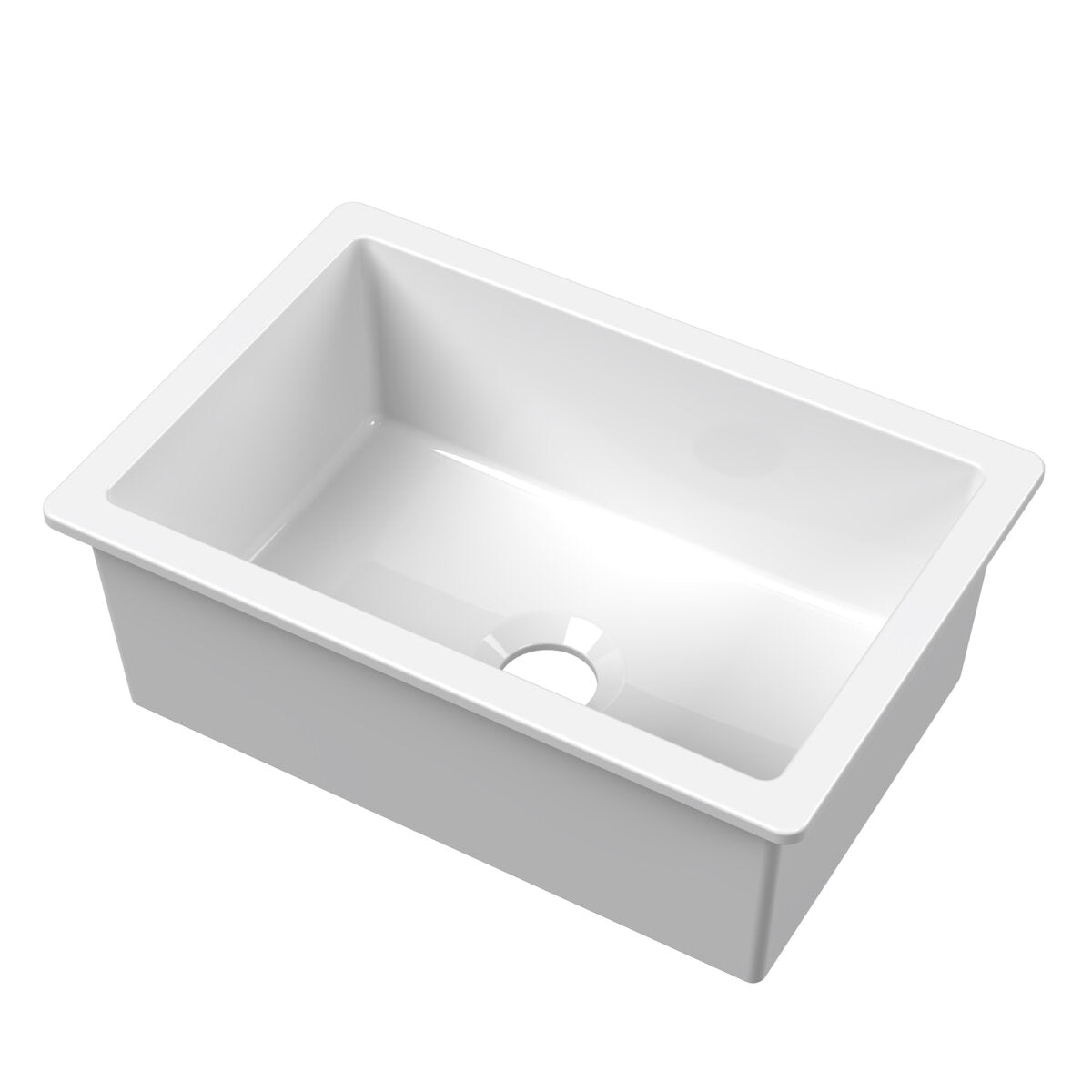 Ruvati 28" White Fireclay Kitchen Sink | Made in Italy