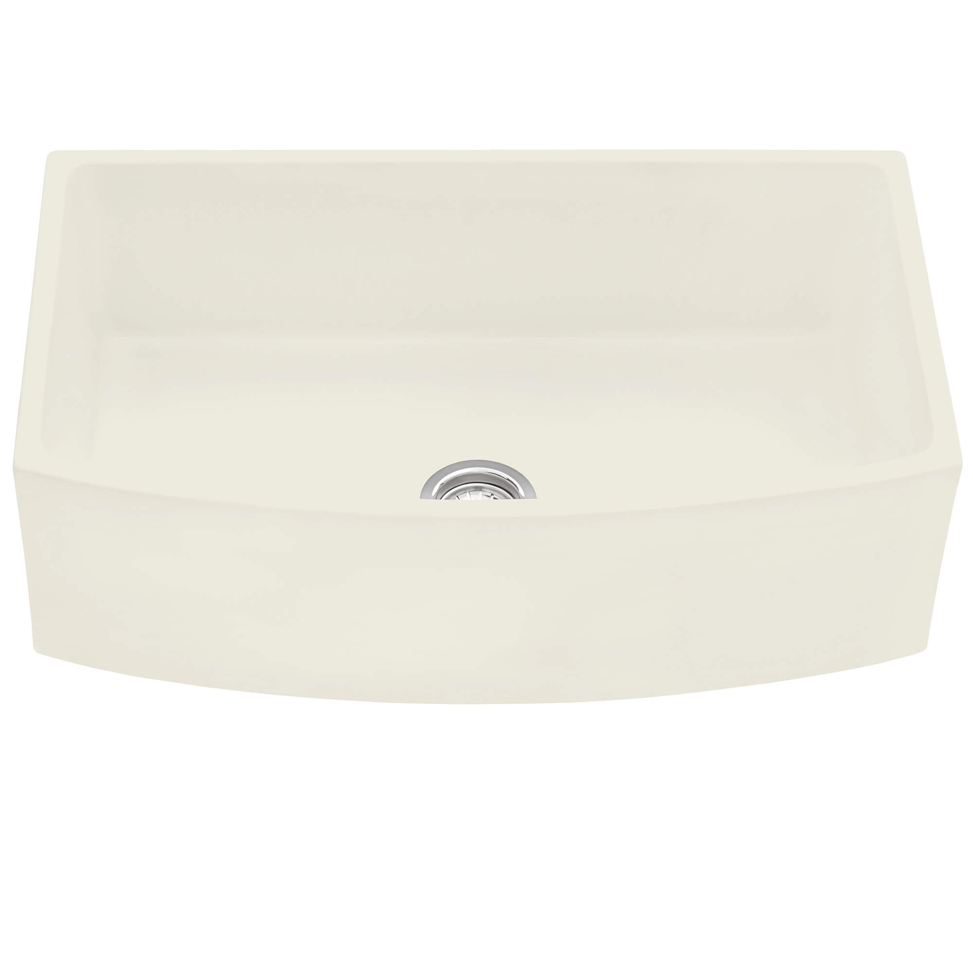 Ruvati 33" Bisque Fireclay Bow-Front Farmhouse Kitchen Sink