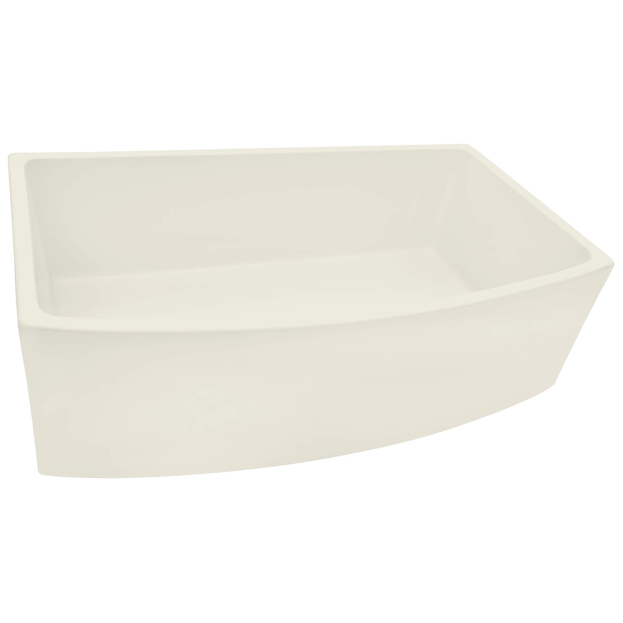 Ruvati 33" Bisque Fireclay Bow-Front Farmhouse Kitchen Sink