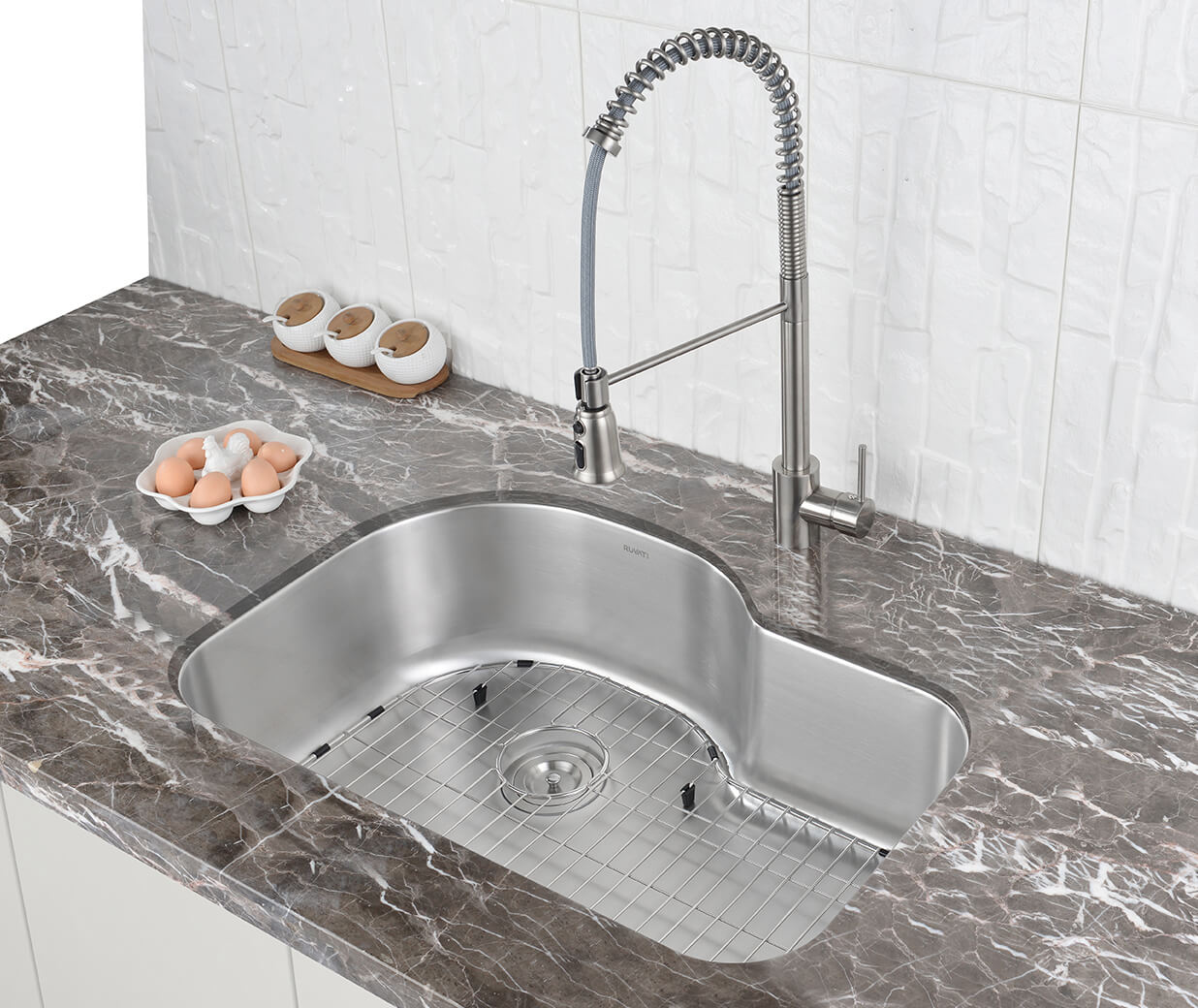 Ruvati RVM4700 32" Undermount 16 Gauge Single Bowl Kitchen Sink