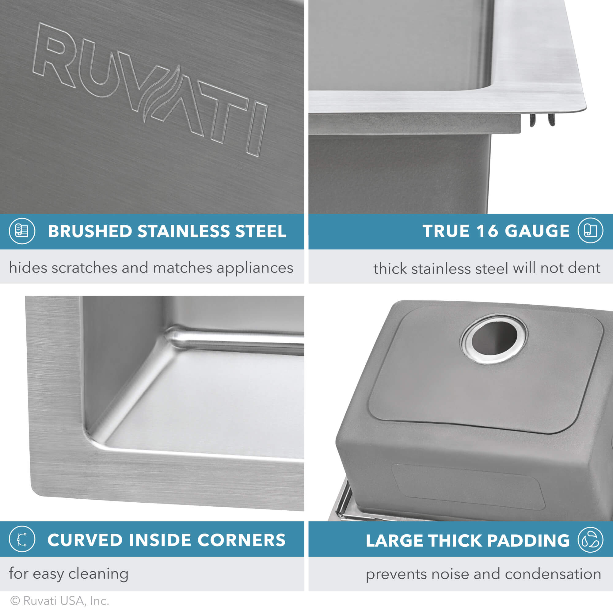 Ruvati 21" Topmount Stainless Bar Prep Kitchen Sink