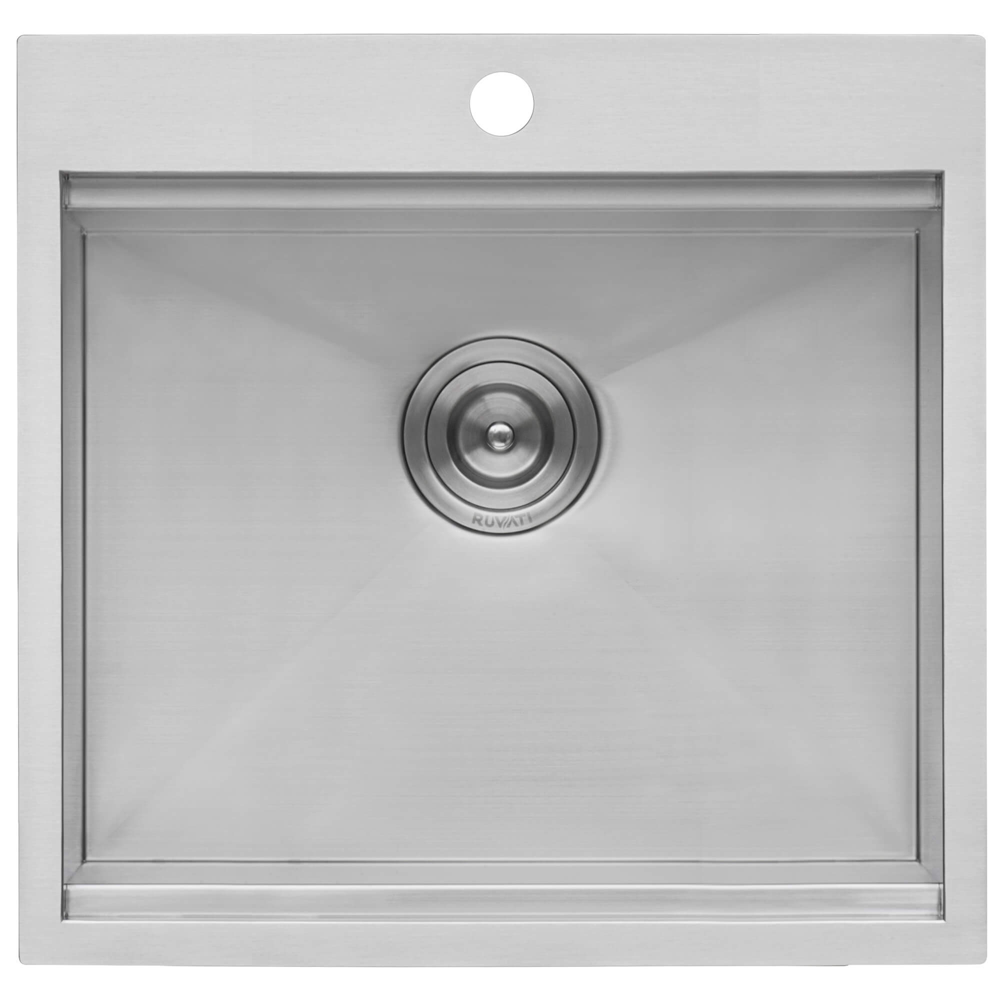 Ruvati 21" x 20" Marine Grade T-316 Stainless Outdoor Topmount  Workstation Sink