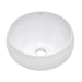 Ruvati 12" Circular Bathroom Vessel Sink in White