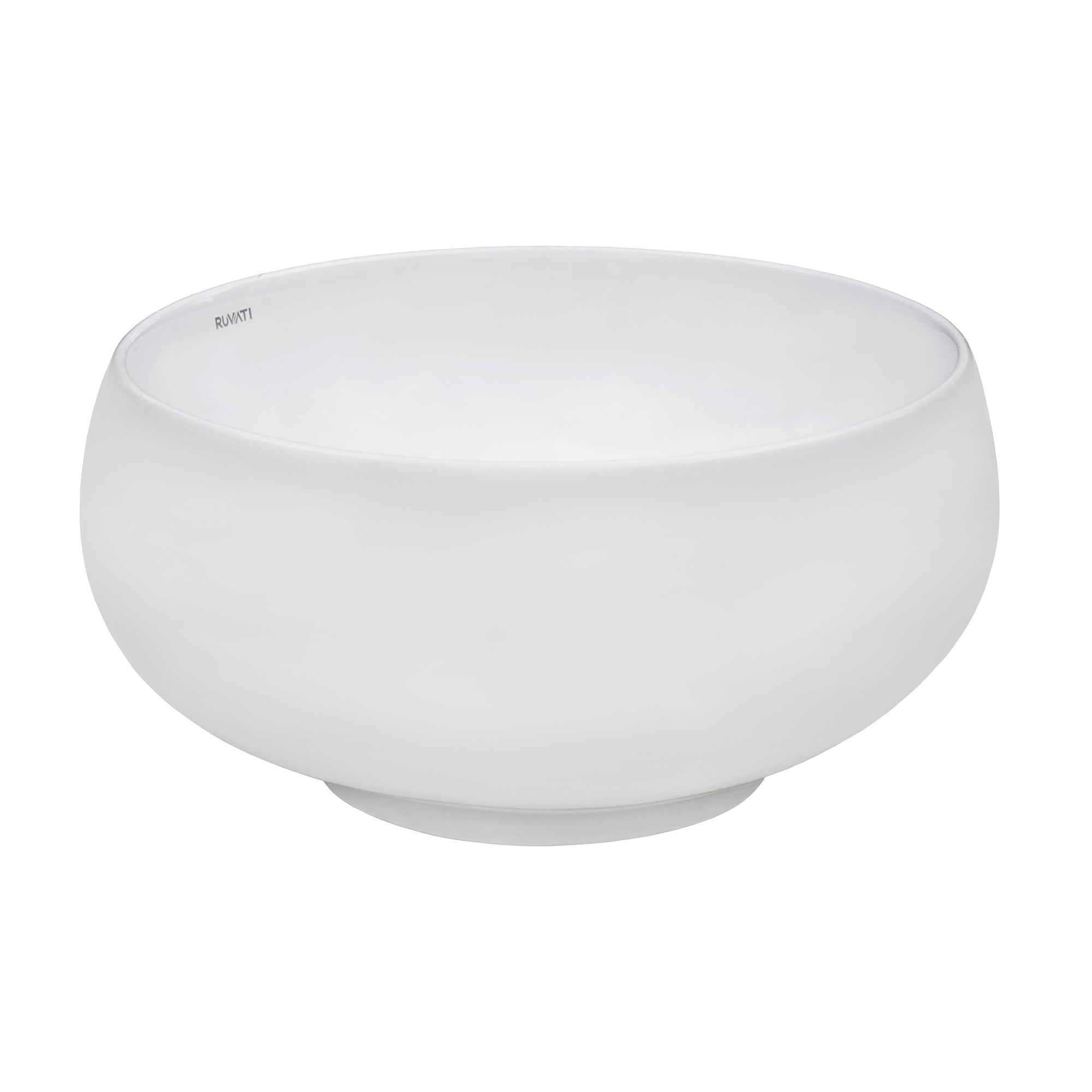 Ruvati 12" Circular Bathroom Vessel Sink in White