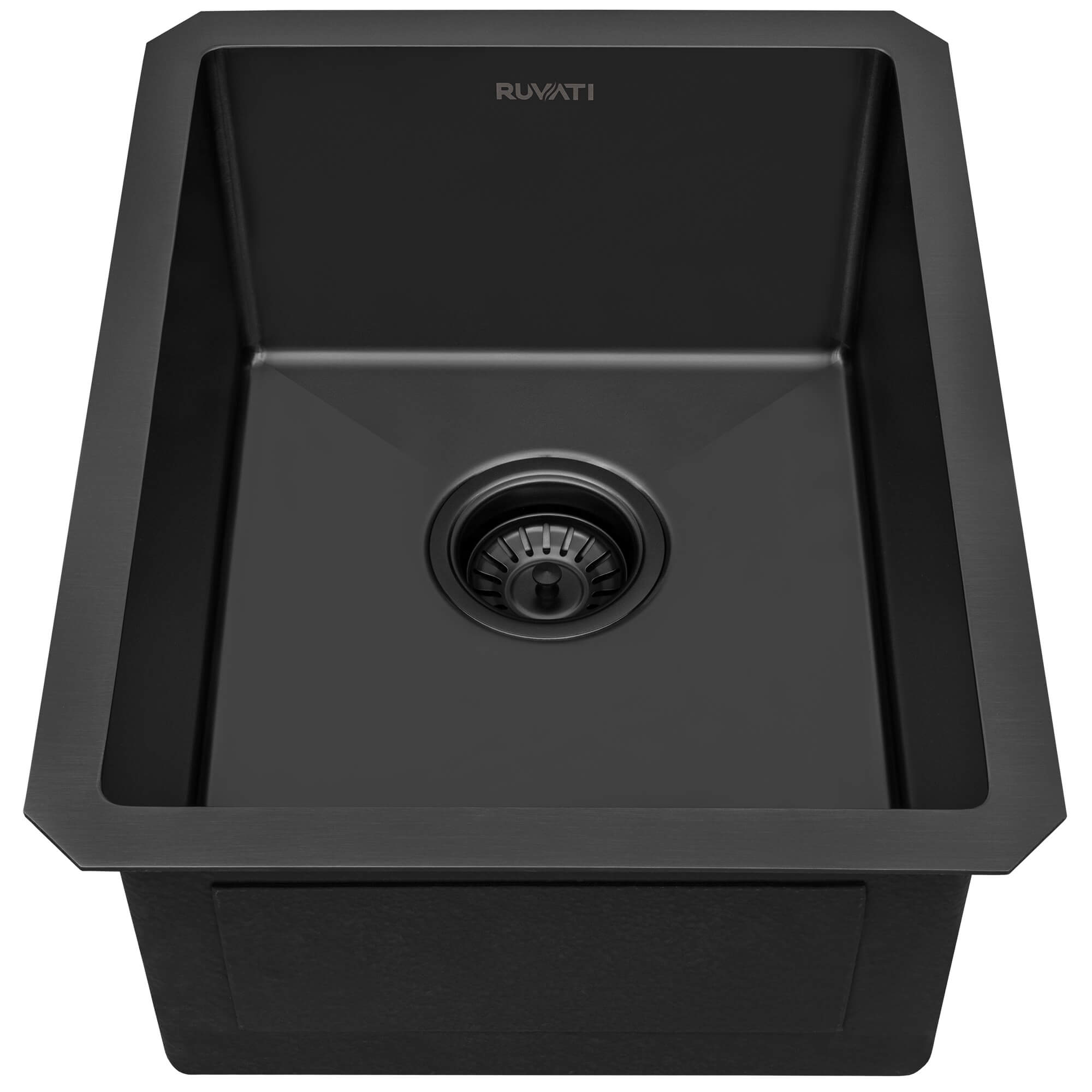Ruvati 14" Undermount 16 Gauge Gunmetal Bar Prep Sink