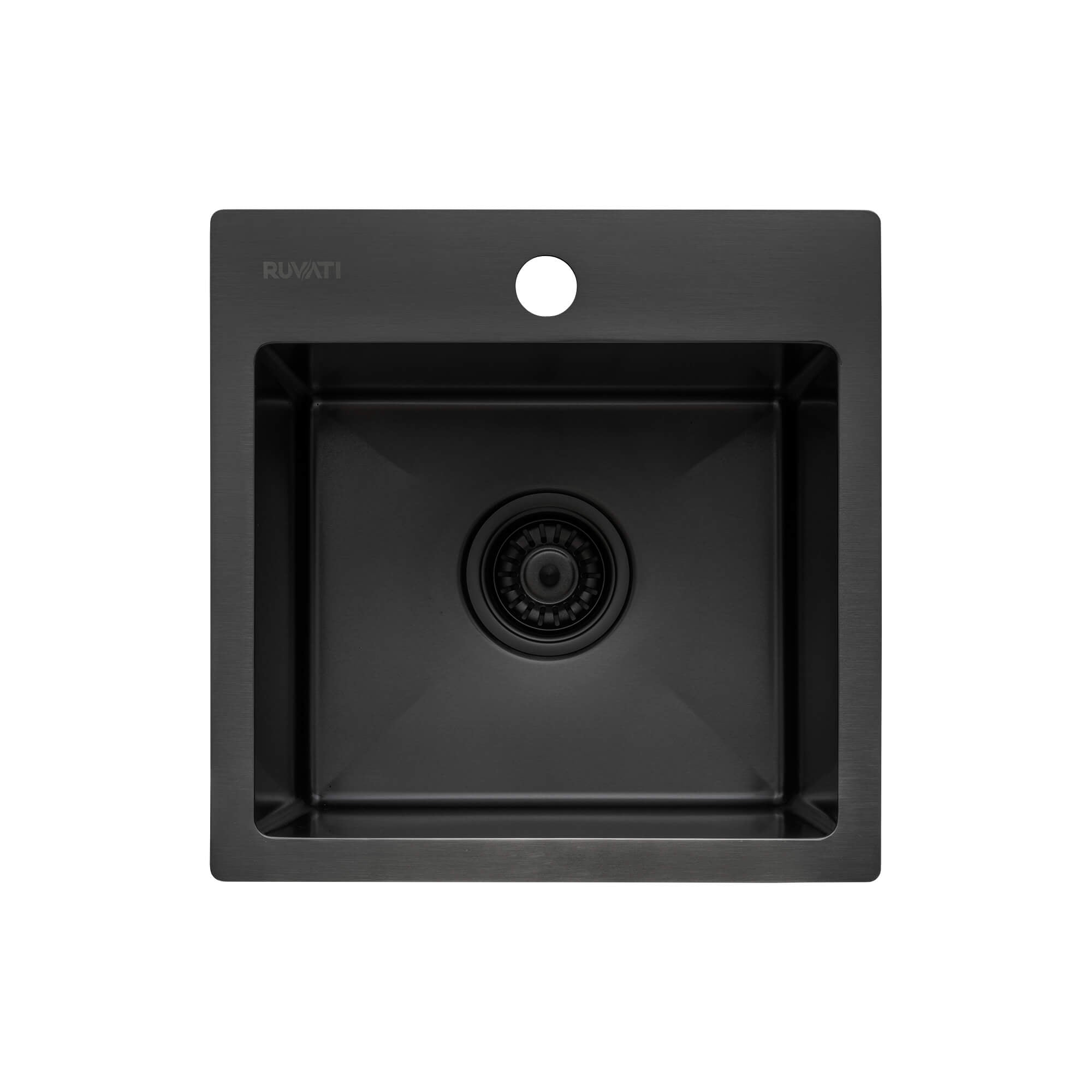 Ruvati 15" Gunmetal Stainless Topmount Bar Prep Sink