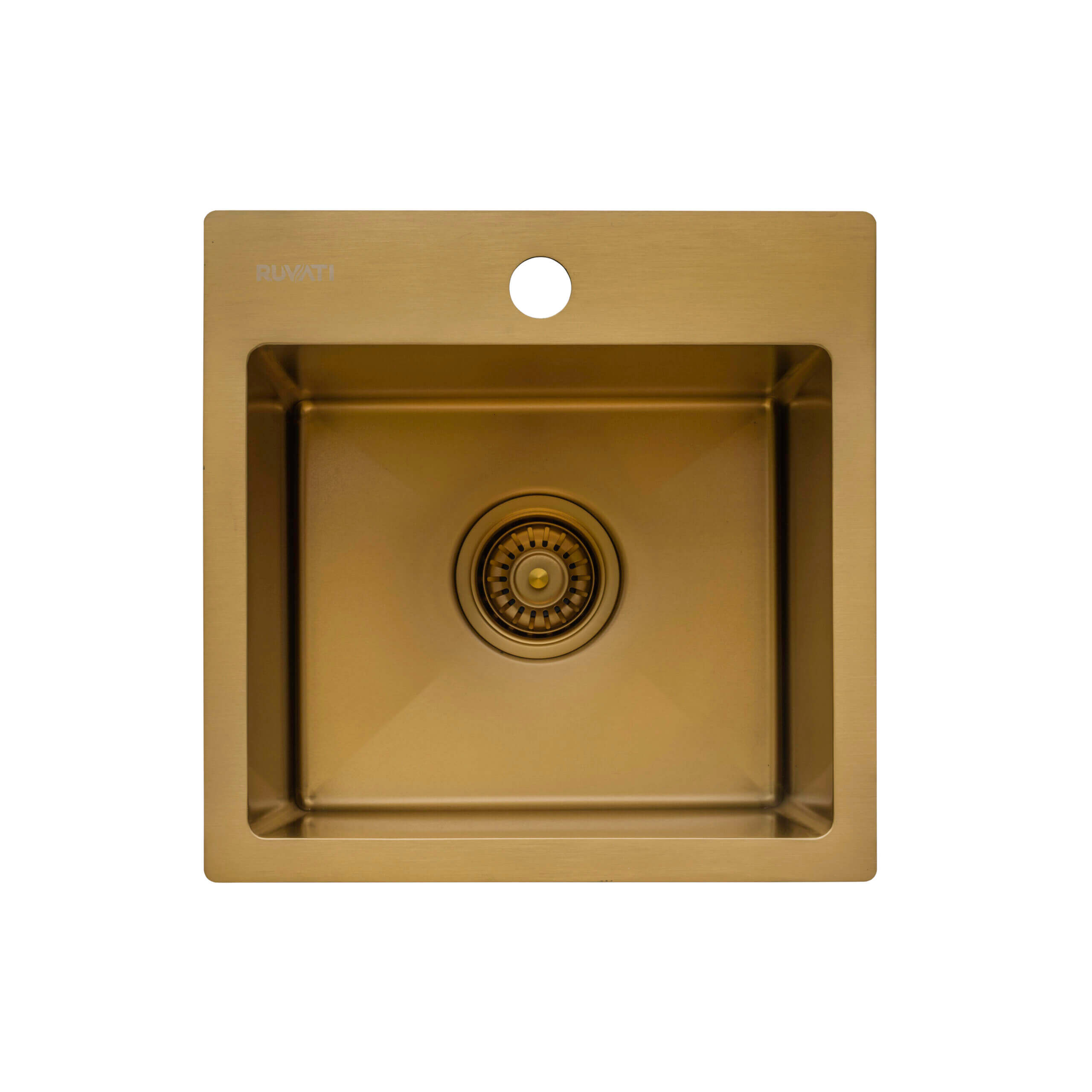 Ruvati 15" Matte Gold Stainless Steel Topmount Bar Prep Sink