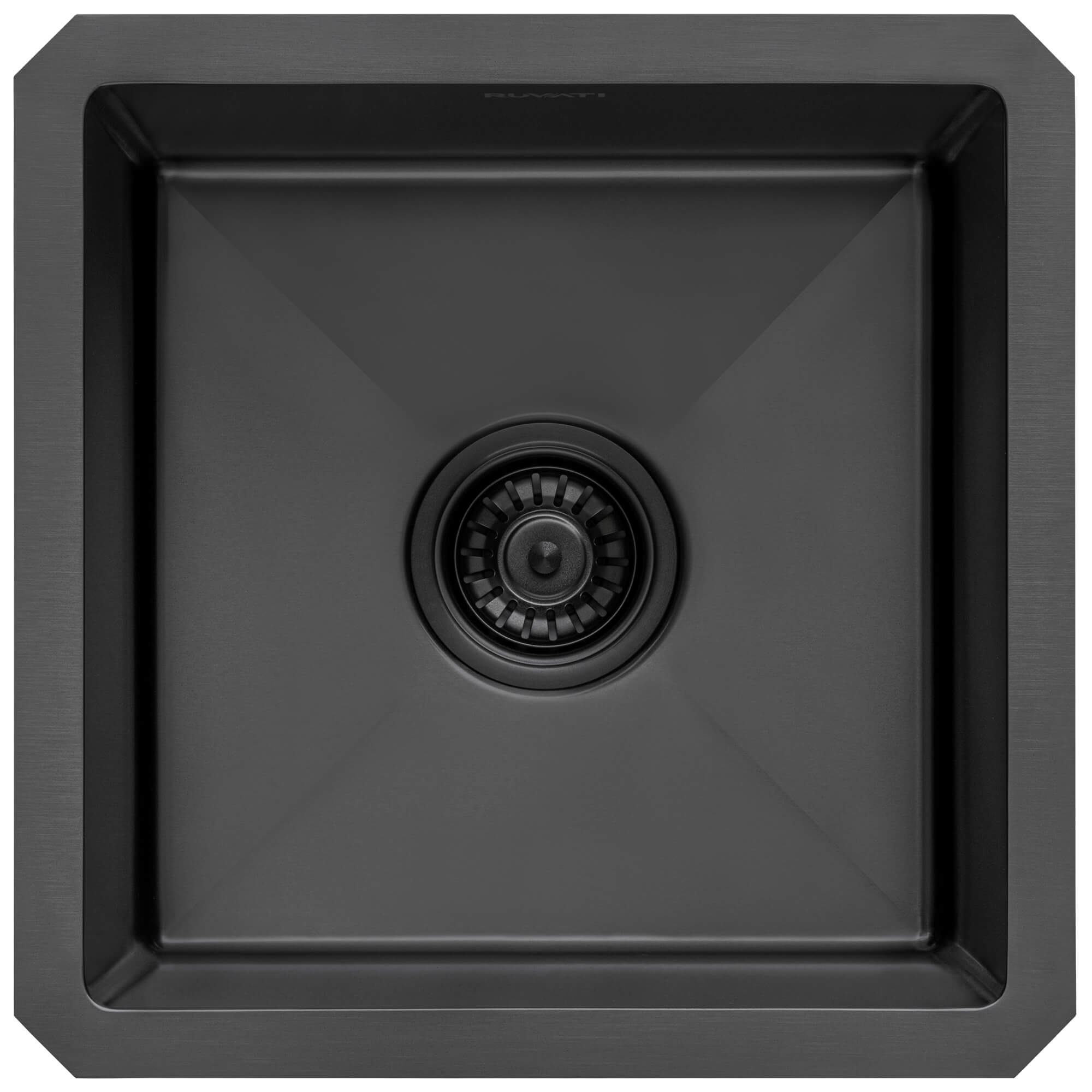 Ruvati 15" Undermount 16 Gauge Gunmetal Bar Prep Sink