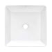 Ruvati 15" x 15" Square Bathroom Vessel Sink in White