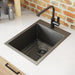 Ruvati 15" x 20" Gunmetal Topmount Bar Prep Sink