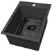 Ruvati 15" x 20" Gunmetal Topmount Bar Prep Sink