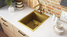 Ruvati 15" x 20" Matte Gold Stainless Steel Topmount Bar Prep Sink