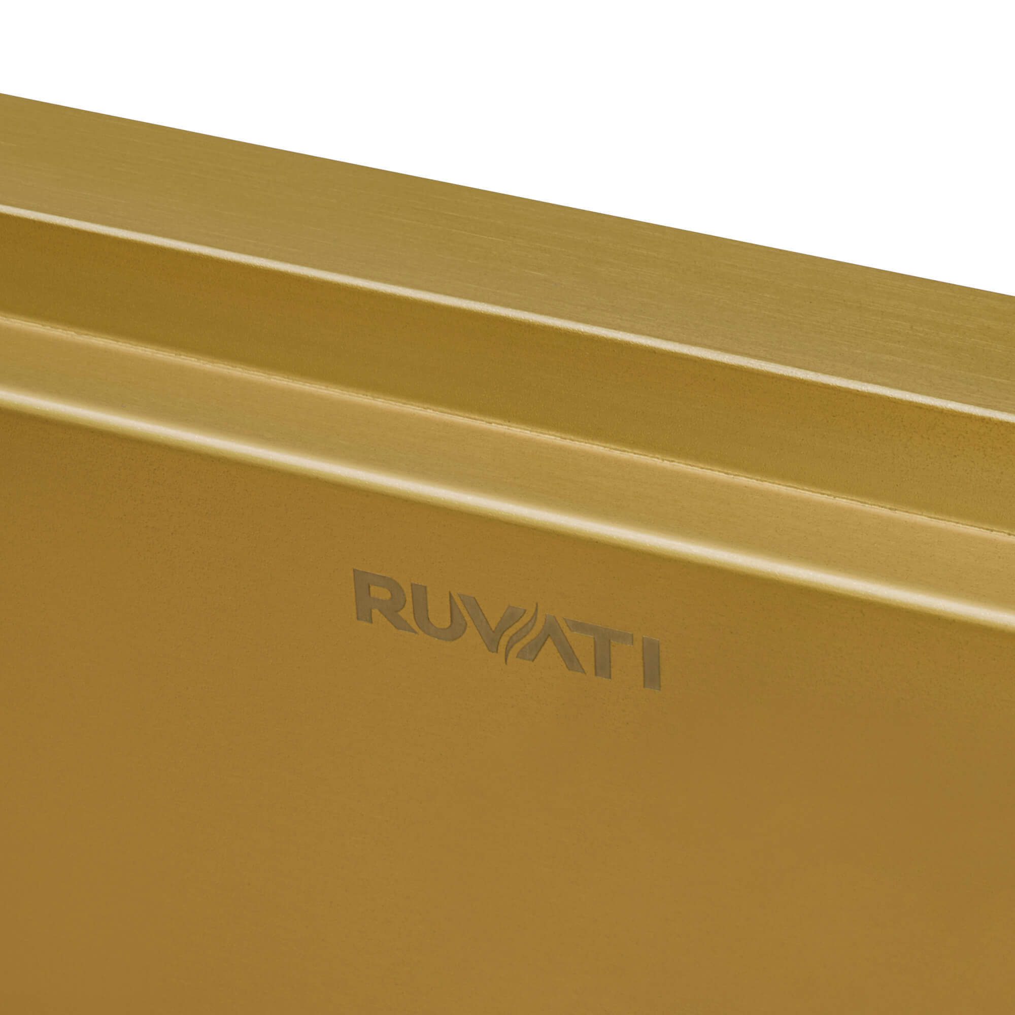 Ruvati 15" x 20" Topmount Matte Gold Stainless Steel Workstation Bar Sink