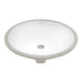 Ruvati 16" x 13" Oval Undermount Bathroom Sink in White