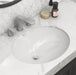 Ruvati 16" x 13" Oval Undermount Bathroom Sink in White
