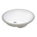 Ruvati 16" x 13" Oval Undermount Bathroom Sink in White