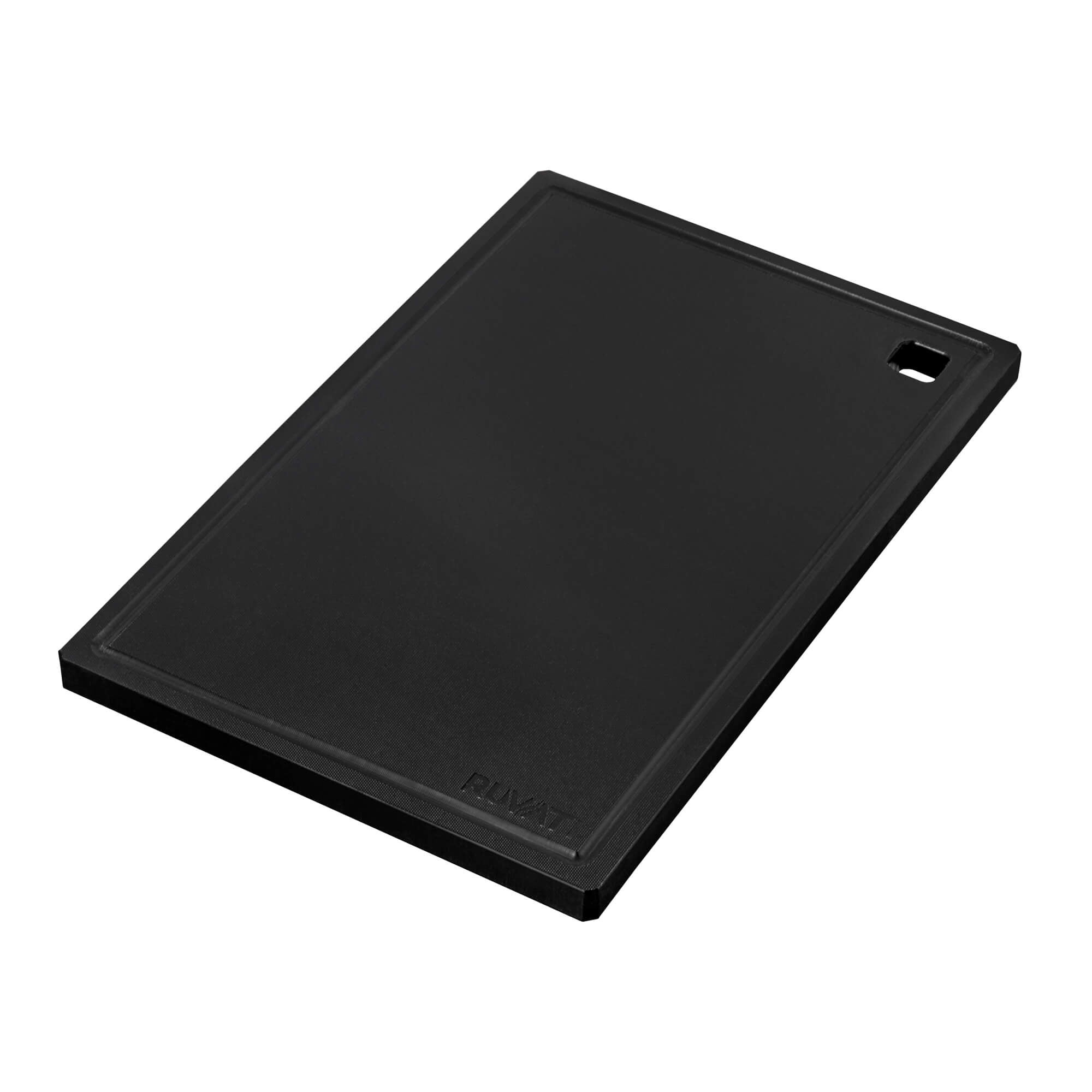 Ruvati 17" x 11" Black Resin Cutting Board for Ruvati Workstation Sinks