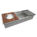 Ruvati 17" x 16" Dual Tier Wood platform for Mixing Bowl and Colander for Ruvati Workstation Sinks