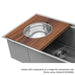 Ruvati 17" x 16" Dual Tier Wood platform for Mixing Bowl and Colander for Ruvati Workstation Sinks