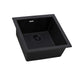 Ruvati 17" x 17" Granite Composite Undermount Single Bowl Wet Bar Prep Sink - Midnight Black - RVG2018BK