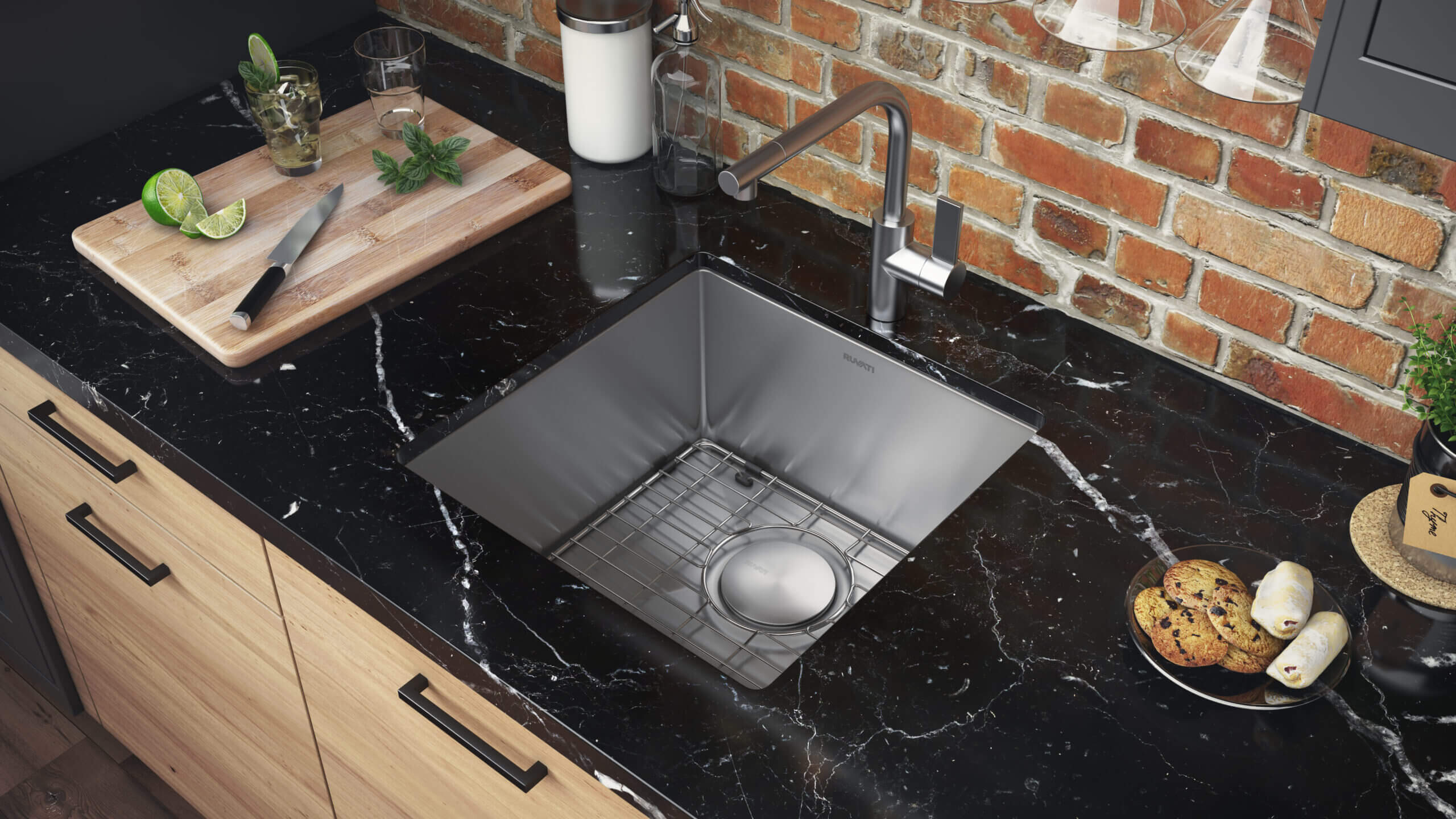 Ruvati 18" Undermount Prep Sink - 16 Gauge Stainless