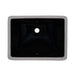 Ruvati 18" x 13" Undermount Bathroom Sink Black Rectangular Porcelain Ceramic with Overflow - RVB0720BK