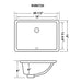 Ruvati 18" x 13" Undermount Bathroom Sink Black Rectangular Porcelain Ceramic with Overflow - RVB0720BK