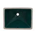 Ruvati 18" x 13" Undermount Bathroom Sink Emerald Green Rectangular Porcelain Ceramic with Overflow - RVB0720EG