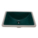 Ruvati 18" x 13" Undermount Bathroom Sink Emerald Green Rectangular Porcelain Ceramic with Overflow - RVB0720EG