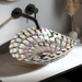 Ruvati 19" Glass Art Vessel Seashell Decorative Pattern Bathroom Sink - Nautilus Brown
