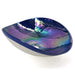 Ruvati 19" Glass Art Vessel Seashell Decorative Pattern Bathroom sink - Celestial Blue