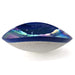 Ruvati 19" Glass Art Vessel Seashell Decorative Pattern Bathroom sink - Celestial Blue