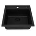 Ruvati 20" Topmount Composite Workstation Prep Sink in Black