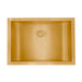 Ruvati 20 x 14" Semi-Recessed Topmount Brushed Golden Brass Rectangular Bathroom Sink