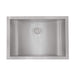 Ruvati 20 x 14" Semi-Recessed Topmount Brushed Stainless Steel Rectangular Bathroom Sink