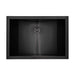 Ruvati 20 x 14" Semi-Recessed Topmount Gunmetal Stainless Steel Rectangular Bathroom Sink