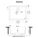 Ruvati 21" White Composite Single Bowl Undermout Kitchen Sink