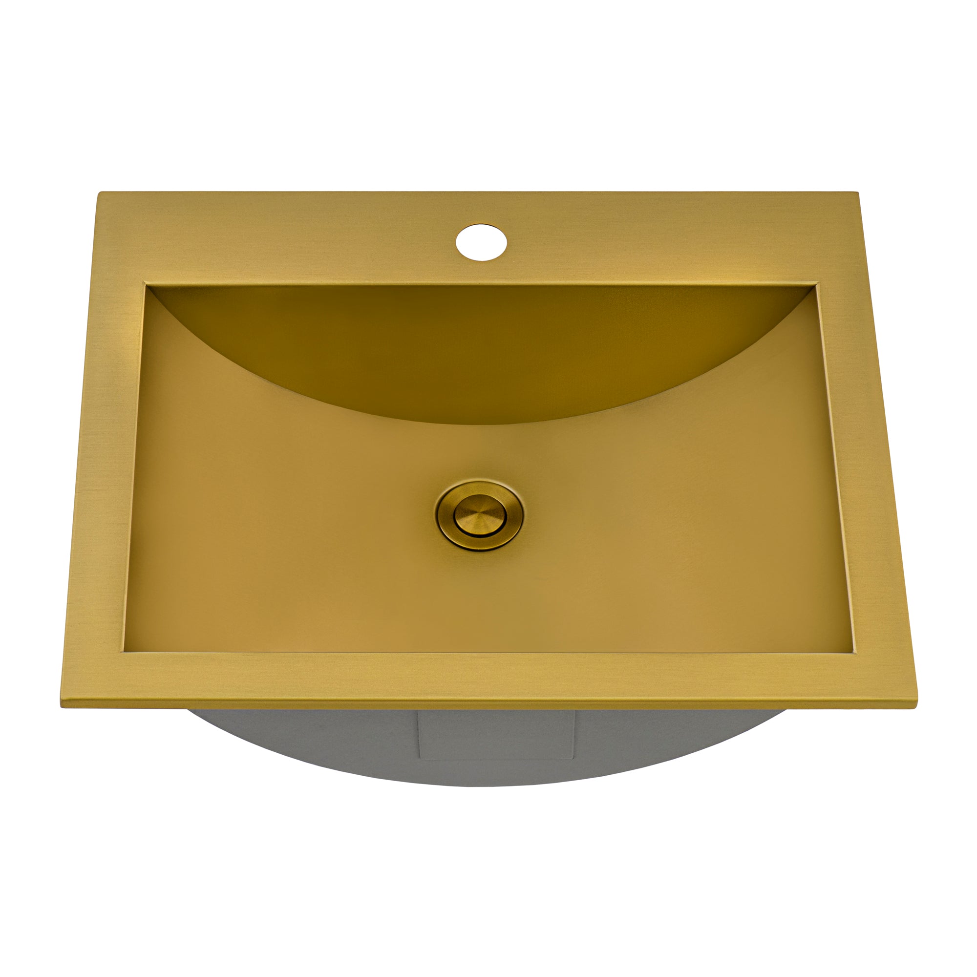 Ruvati 21" x 17" Topmount Brushed Gold Stainless Steel Bathroom Sink