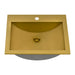 Ruvati 21" x 17" Topmount Brushed Gold Stainless Steel Bathroom Sink