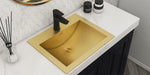 Ruvati 21" x 17" Topmount Brushed Gold Stainless Steel Bathroom Sink